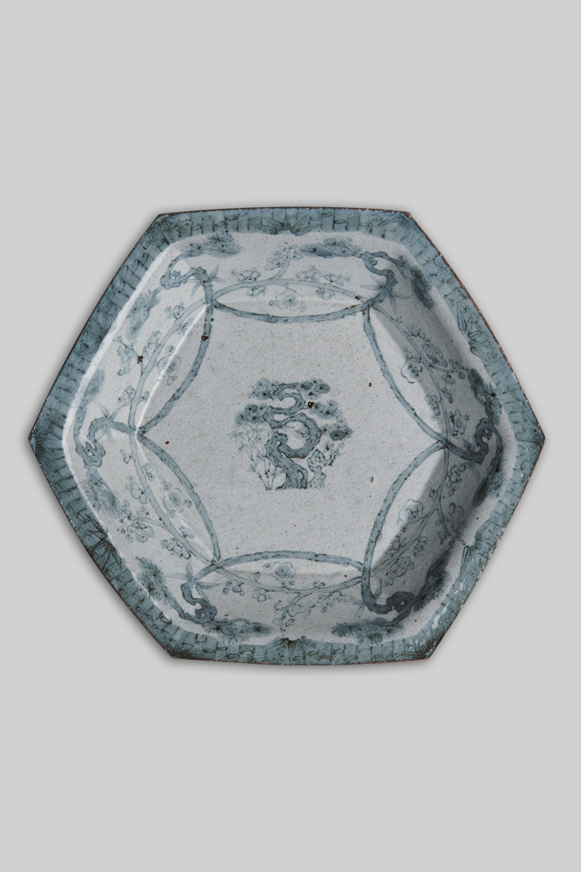 Pine Plum Large Ceramic Tray