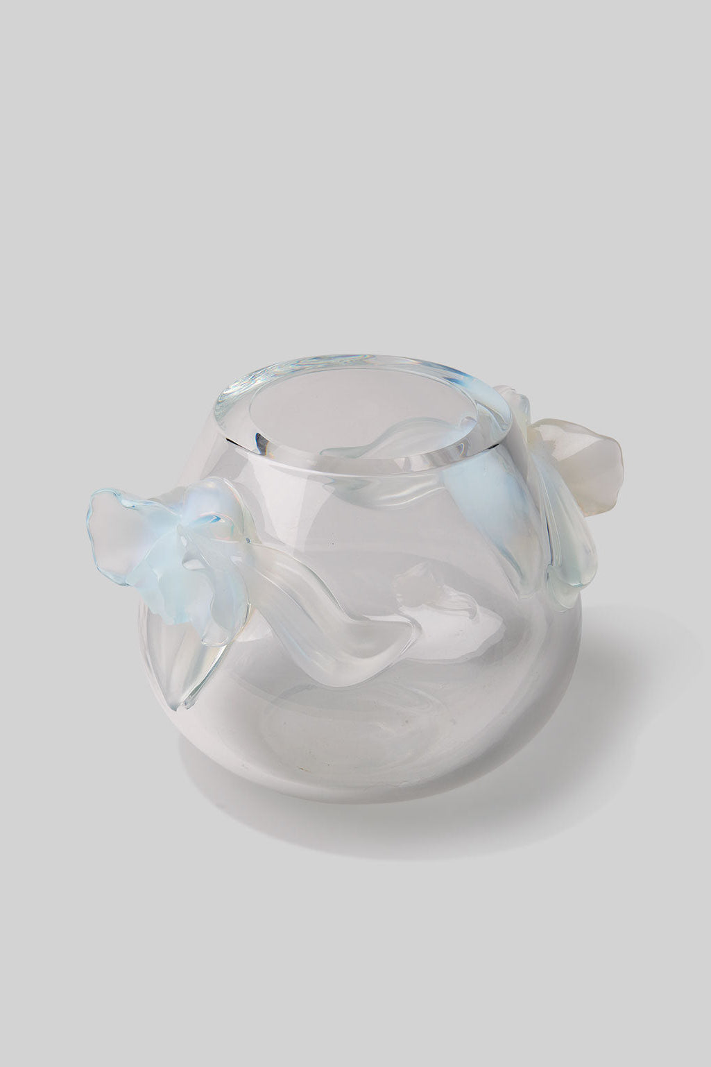 Lalique Crystal Orchidee Vase - Opalescent Clear