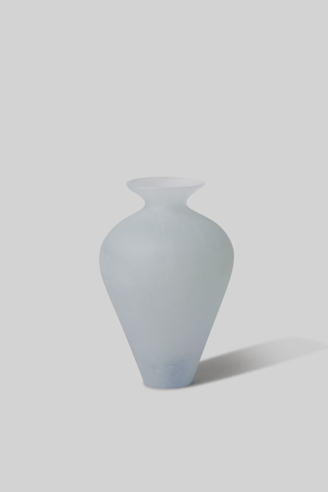 Pâte de Verre Glass Tall Vase - Pale White