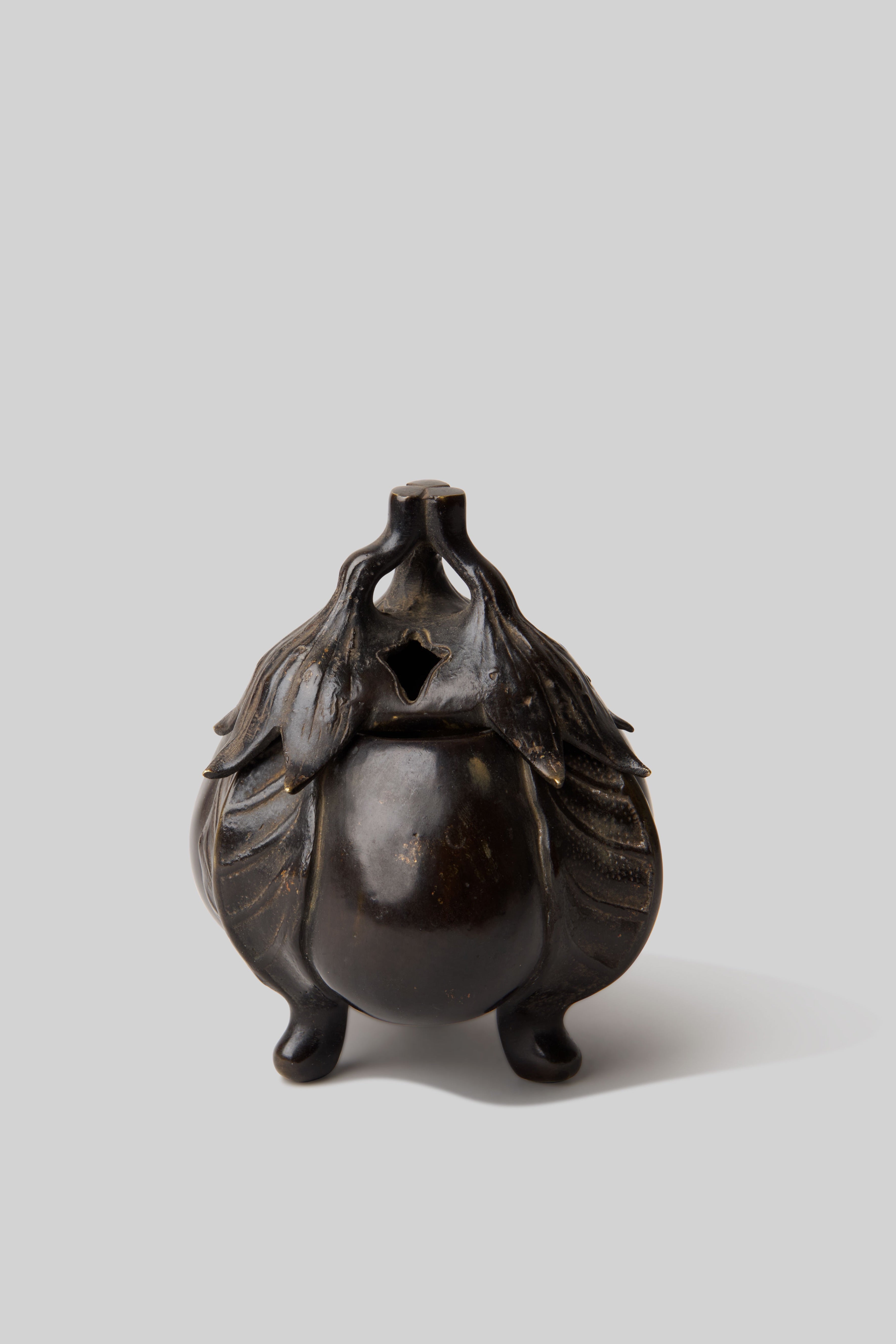 Bronze Eggplant Incense Holder