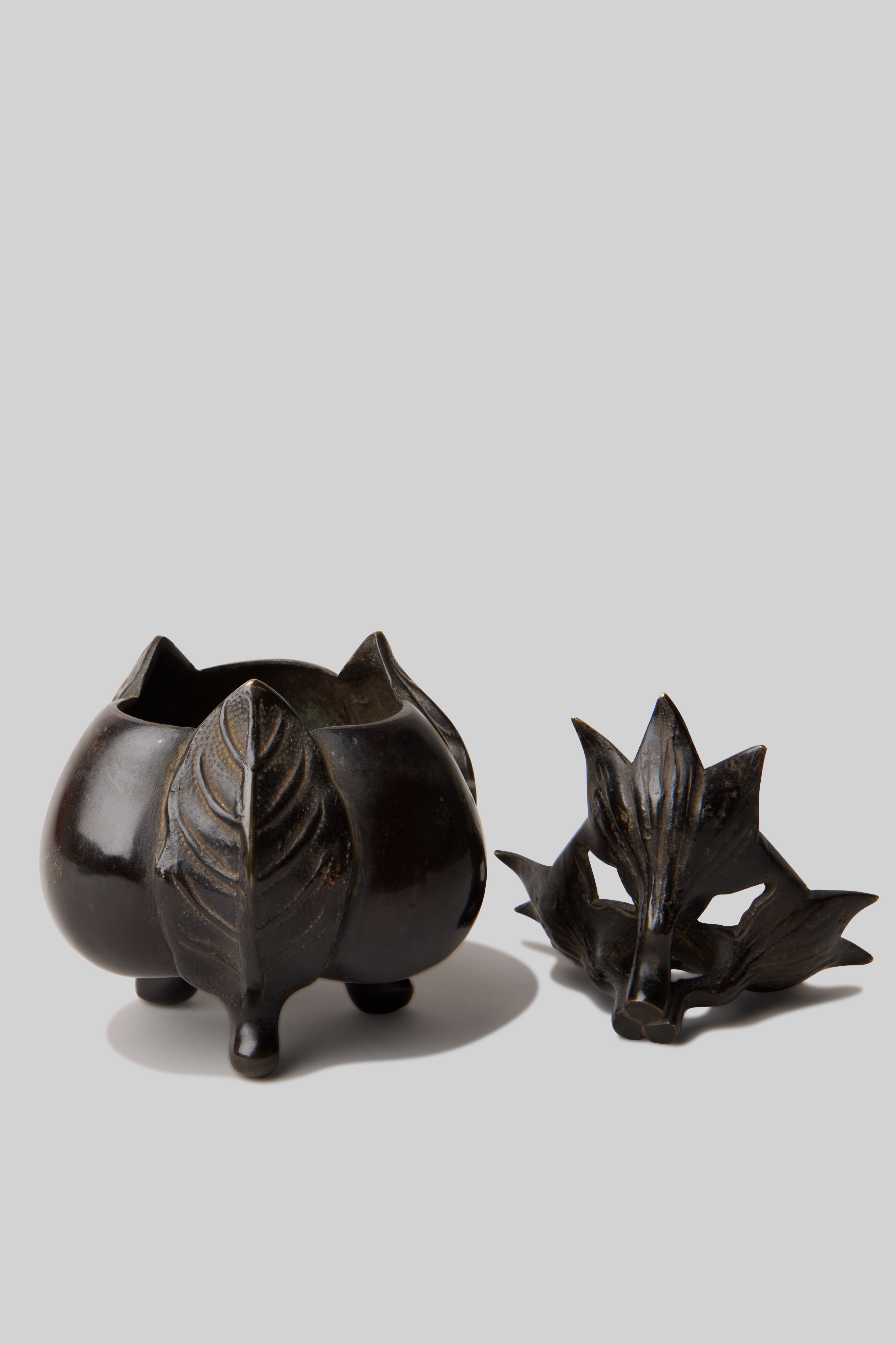 Bronze Eggplant Incense Holder