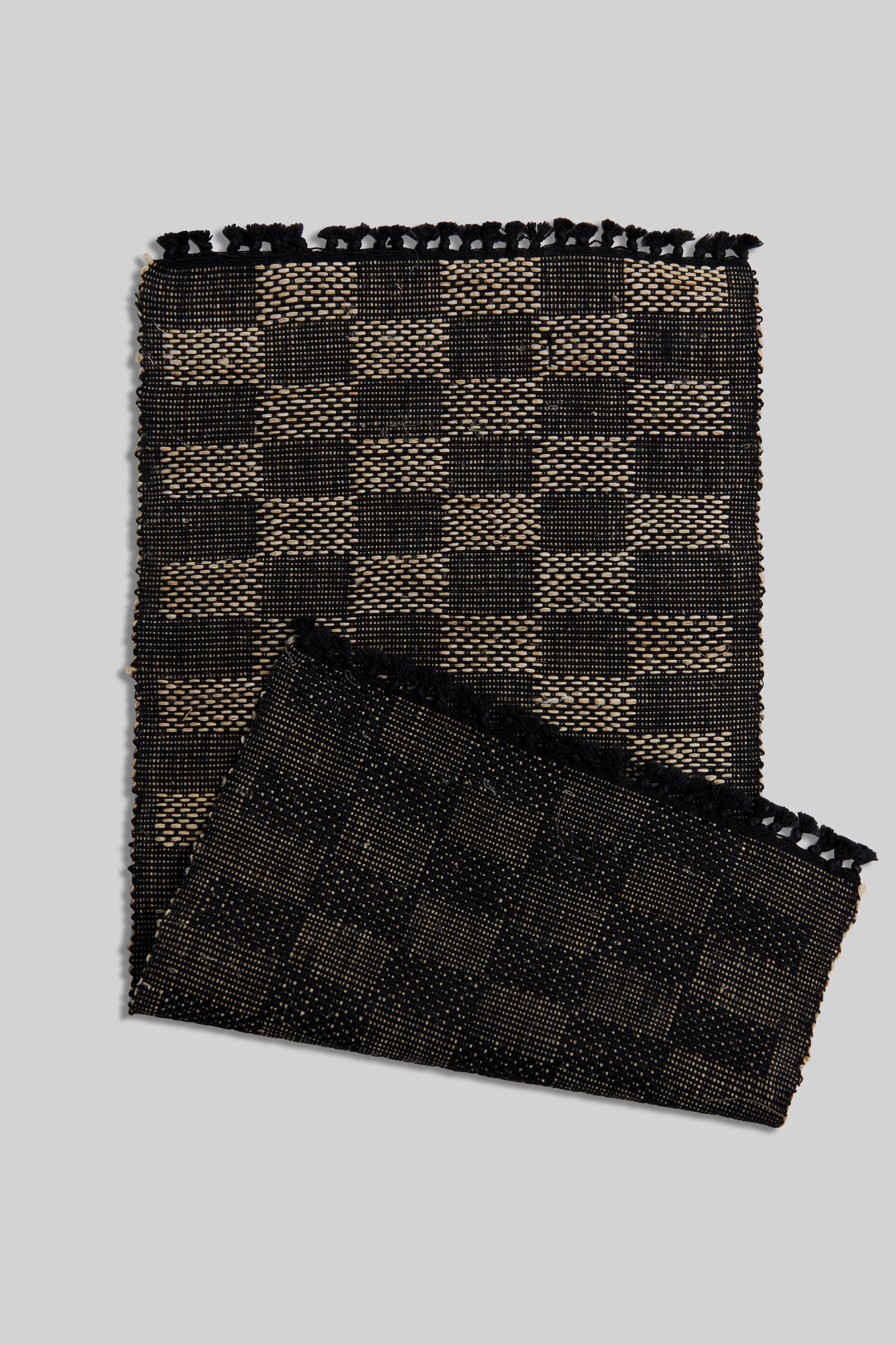 Split-Weave Tea Mat - Black