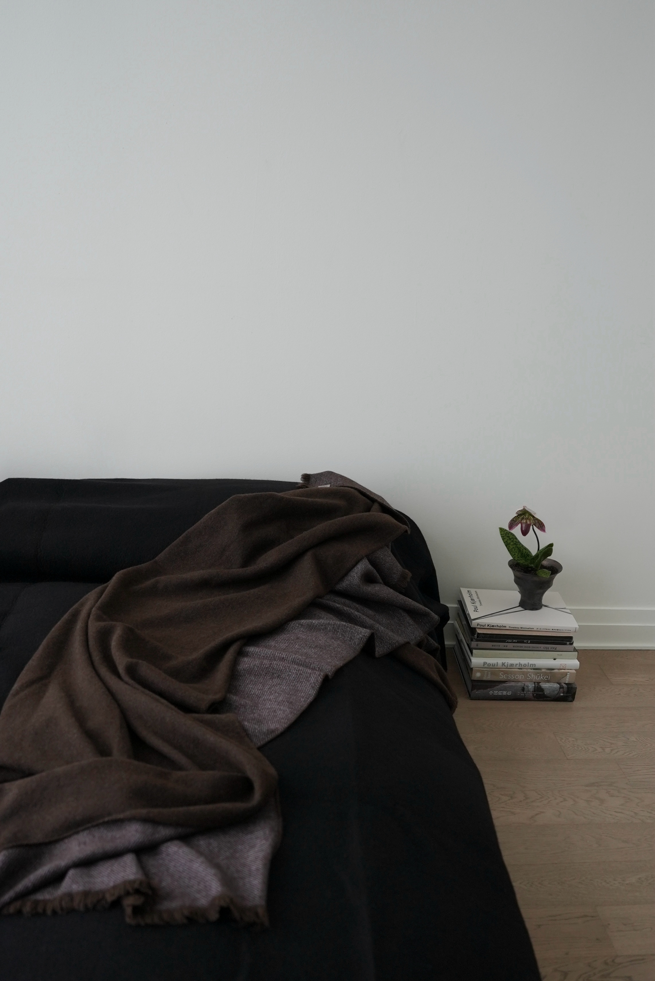 Nomad Double-Sided Throw - Dark Brown Purple Lining