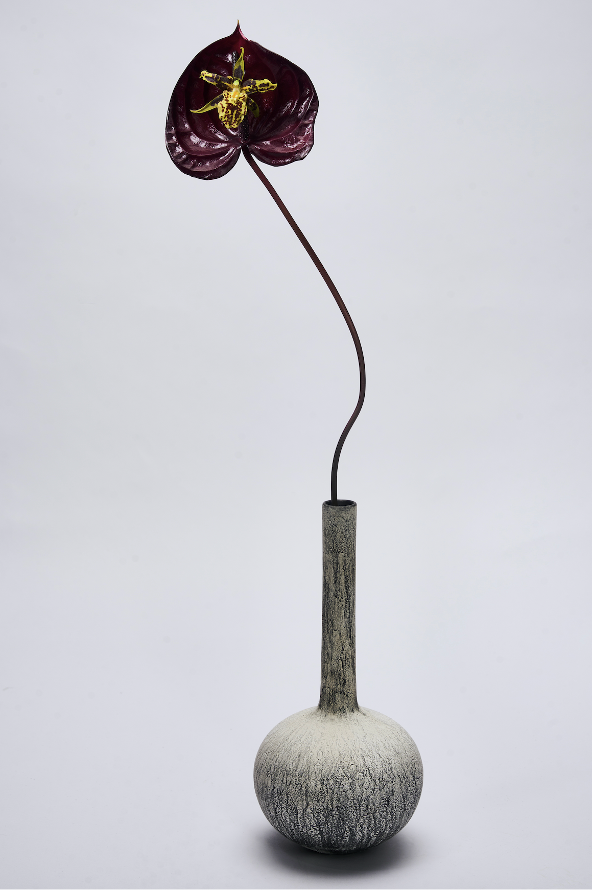 Silver Crane-Neck Vase