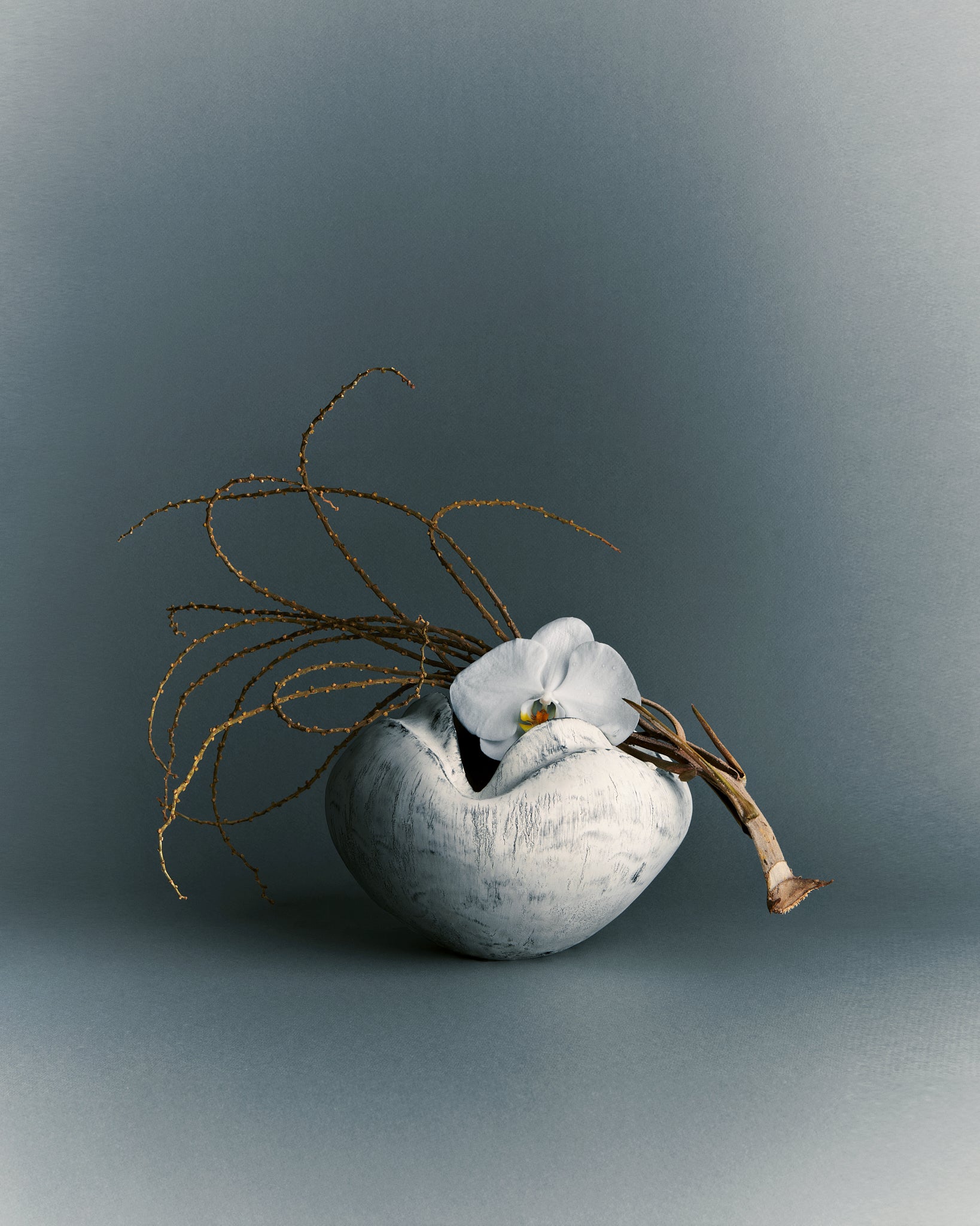 Silver Seed Ceramic Vase