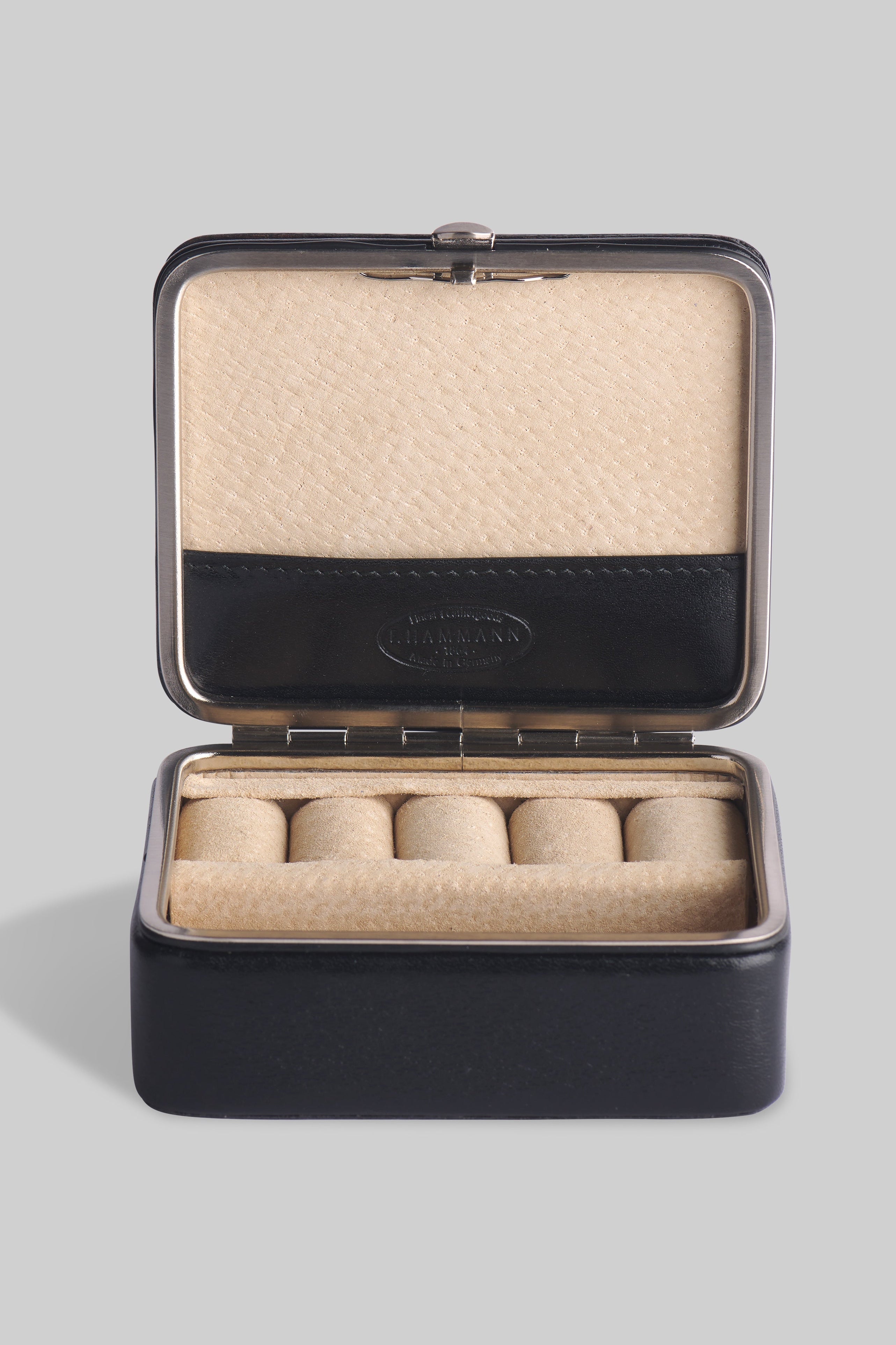 Box-Calf Leather Travel Valet Case