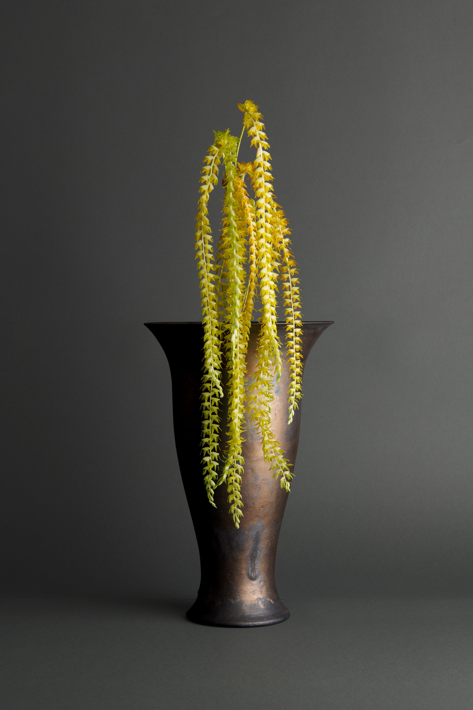 Metal Flow Ceramic Vase