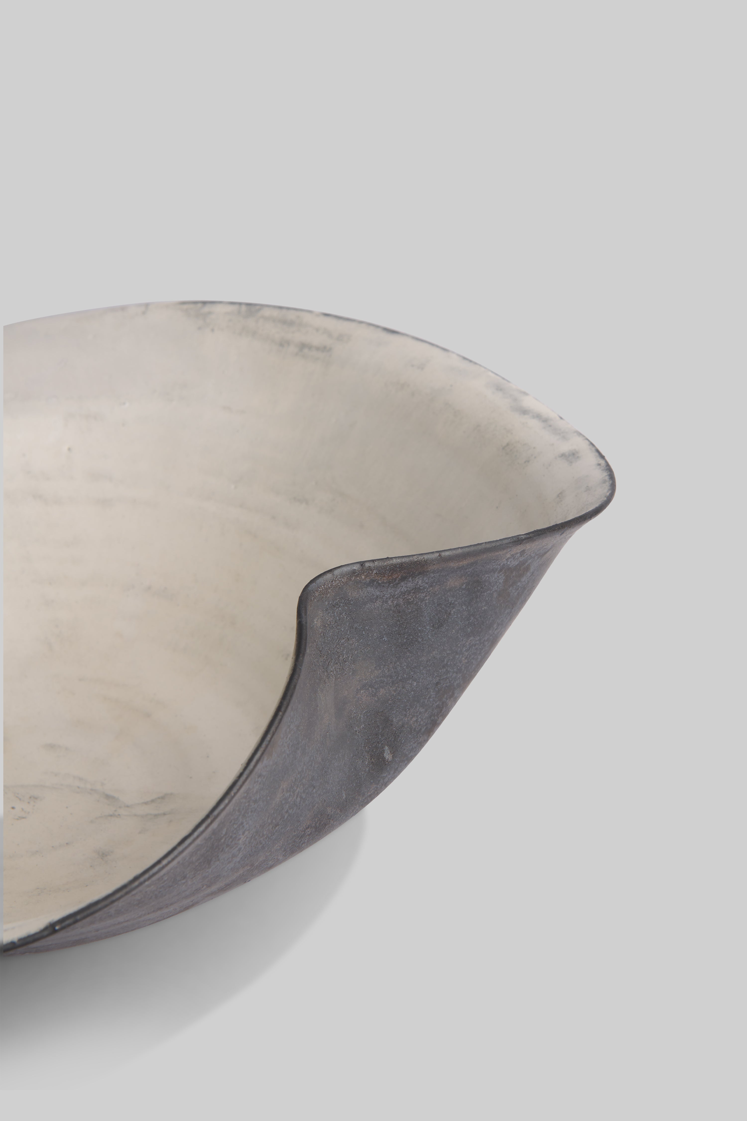 Silver Fold Ceramic Bowl