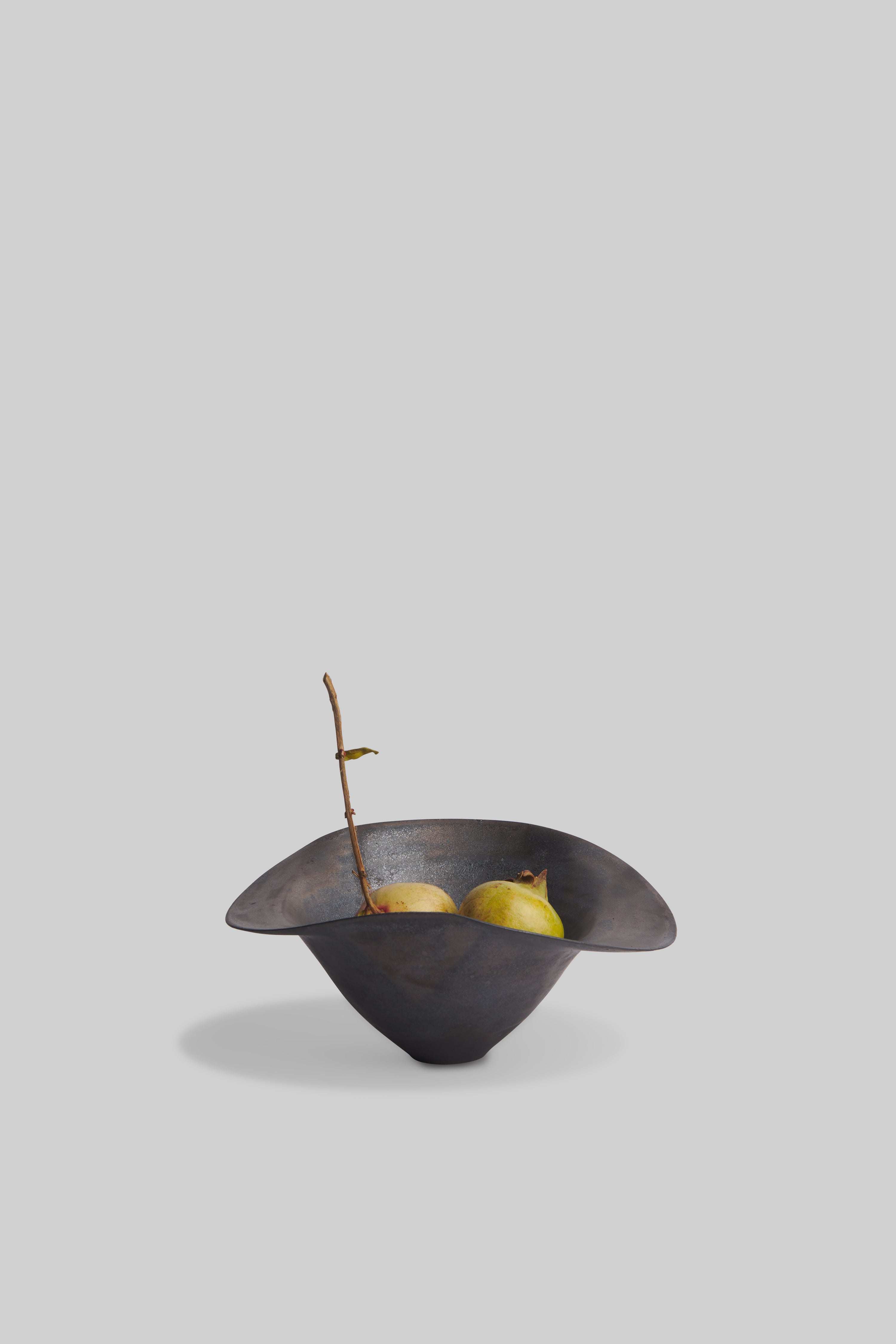 Metal Flow Ceramic Bowl - Small