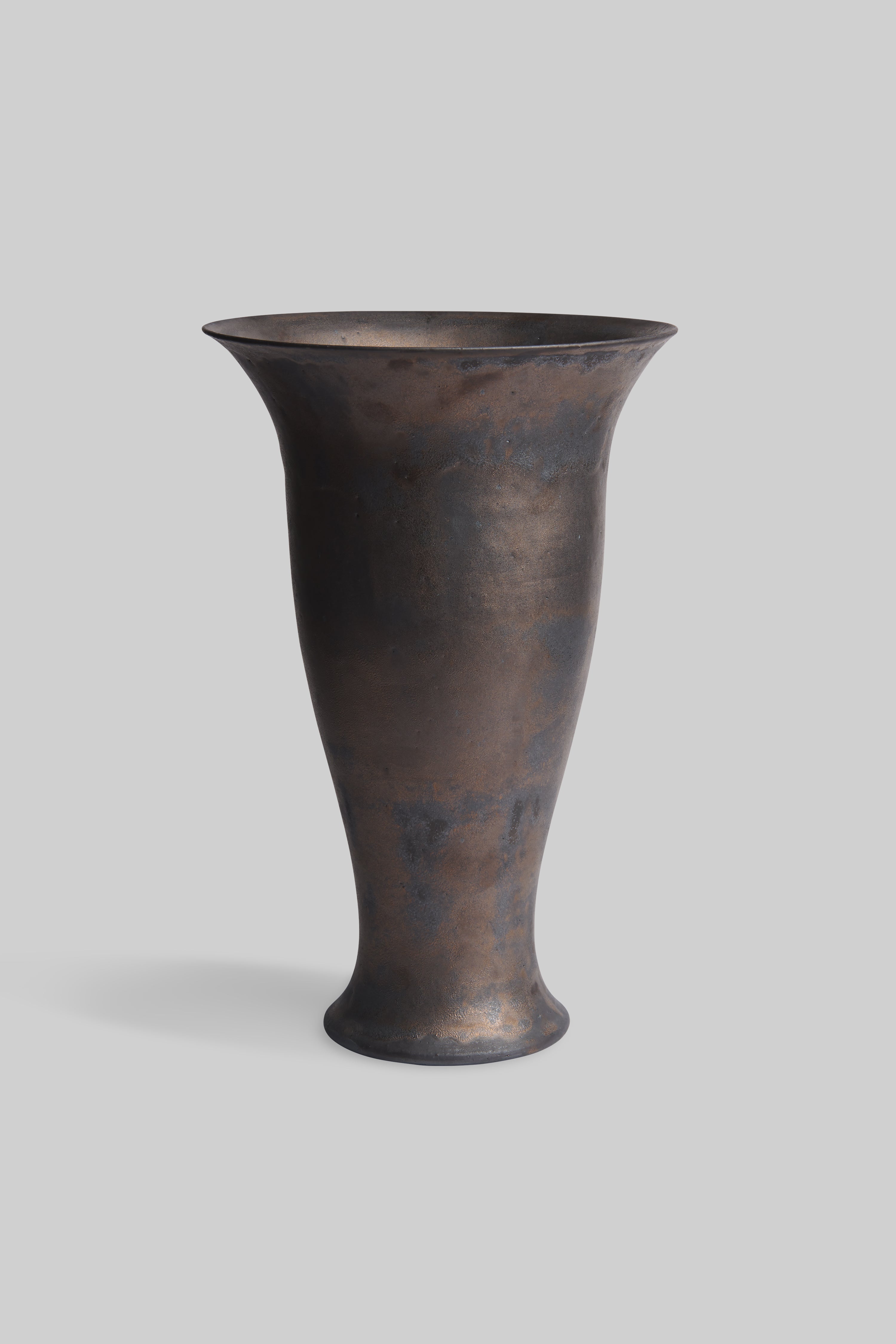 Metal Flow Ceramic Vase