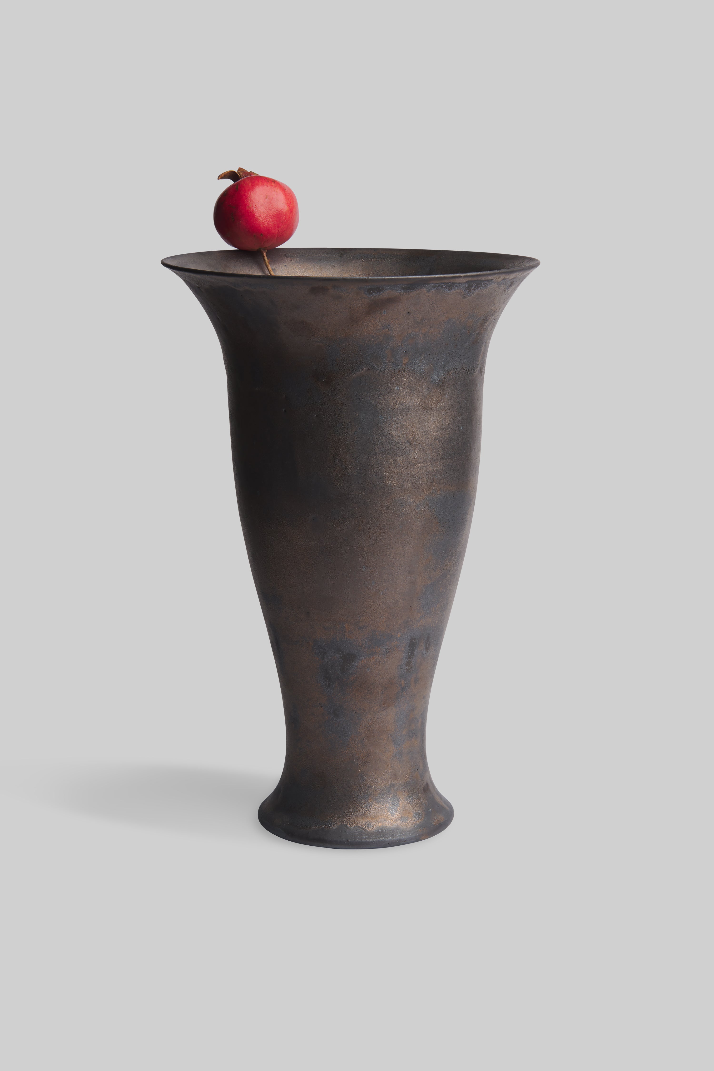 Metal Flow Ceramic Vase