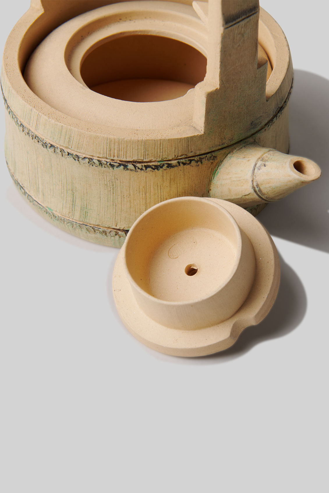 Xifang Zhou Yixin Porcelain Bamboo Biomimicry Teapot