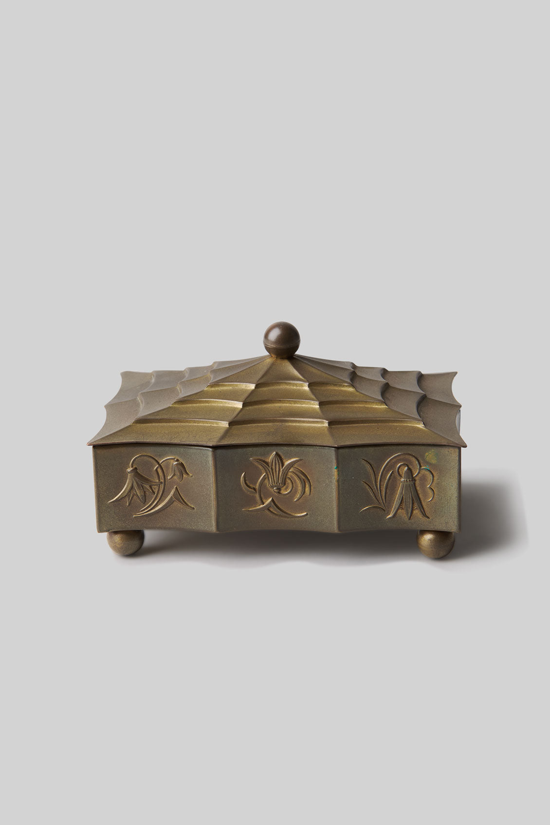 Dagobert Peche Brass Jewelry Box