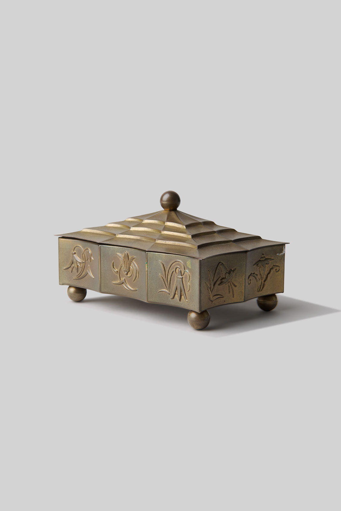 Dagobert Peche Brass Jewelry Box