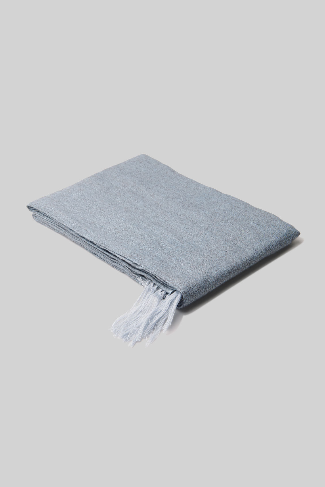 Village Tassel Blanket - Silver