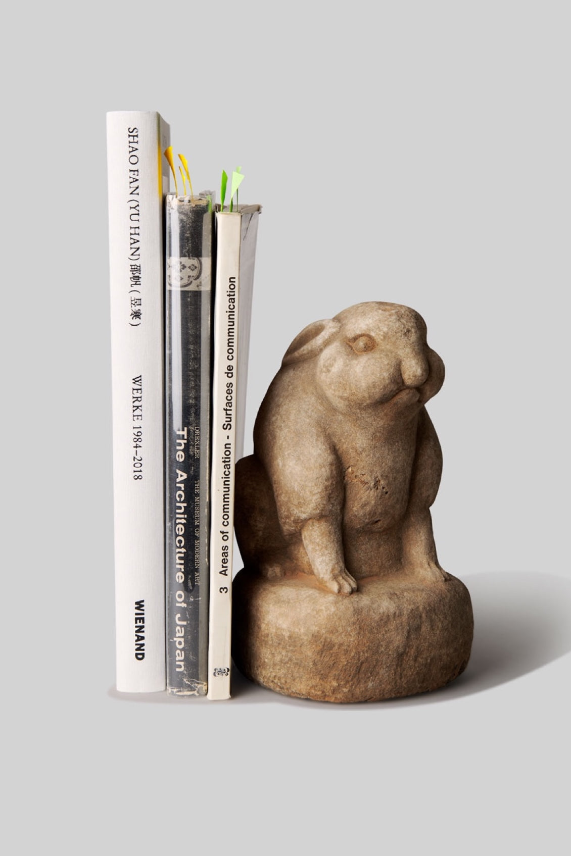 White Marble Rabbit Sculptural Bookend
