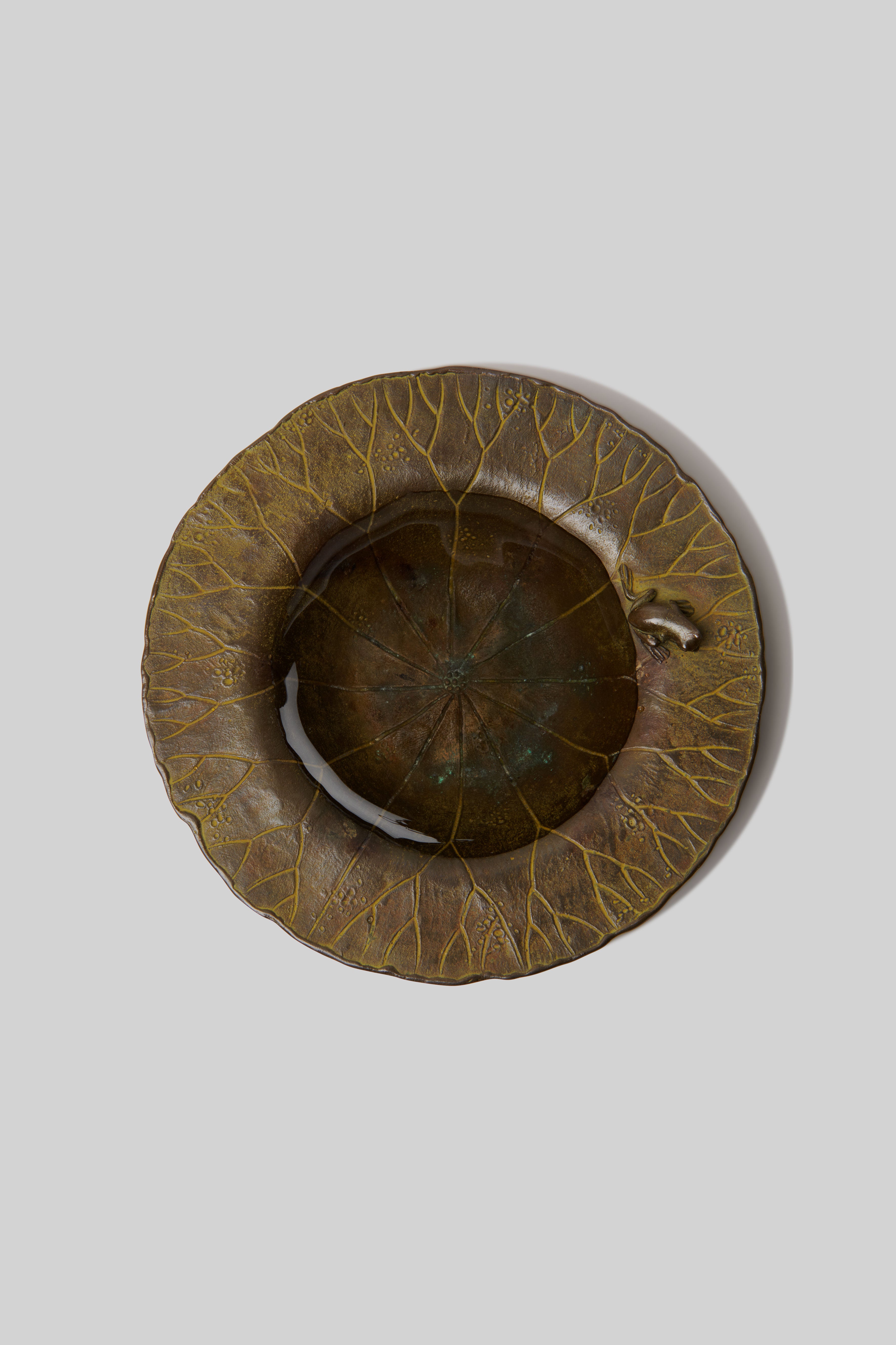 Bronze Lotus Leaf Ashtray