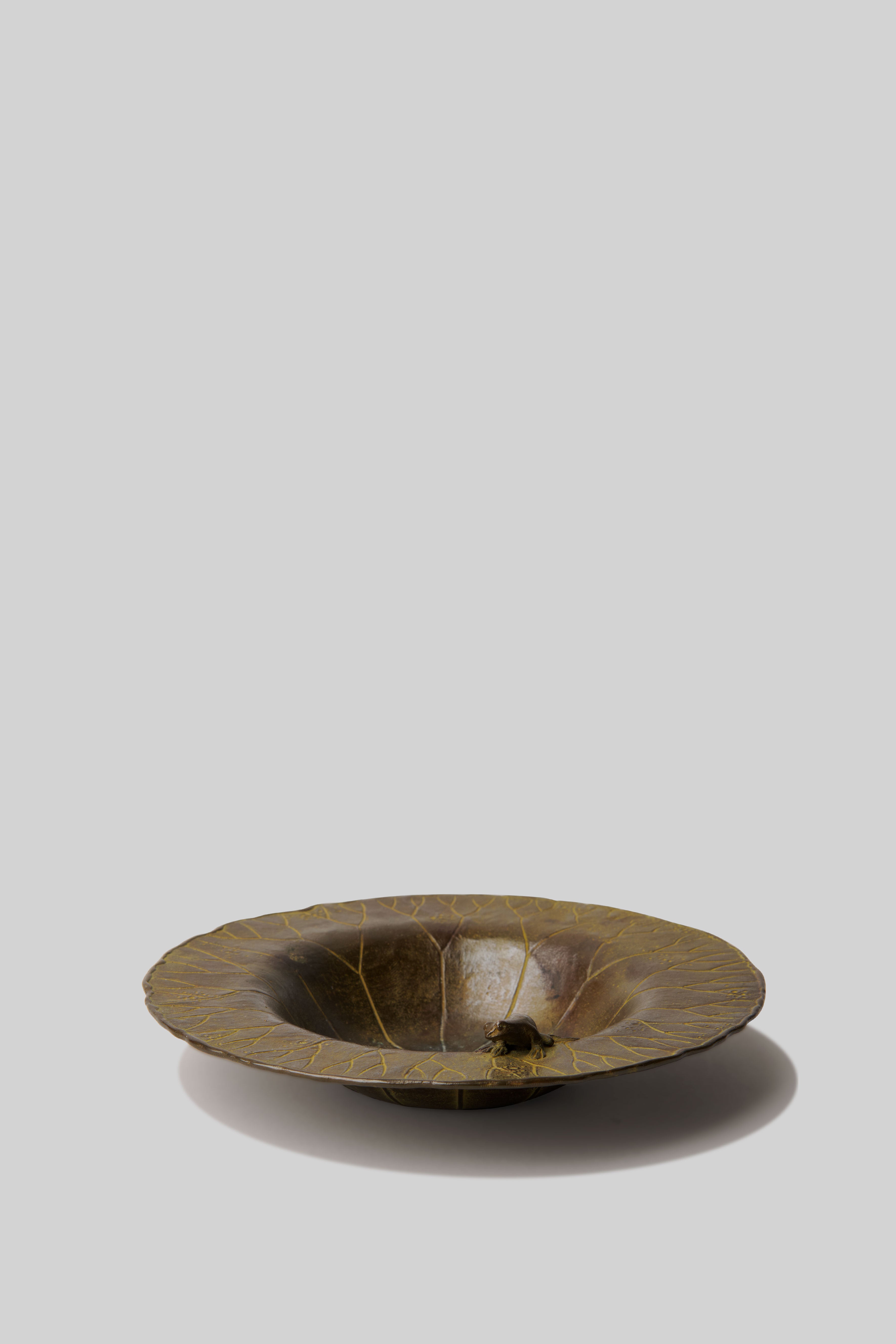 Bronze Lotus Leaf Ashtray