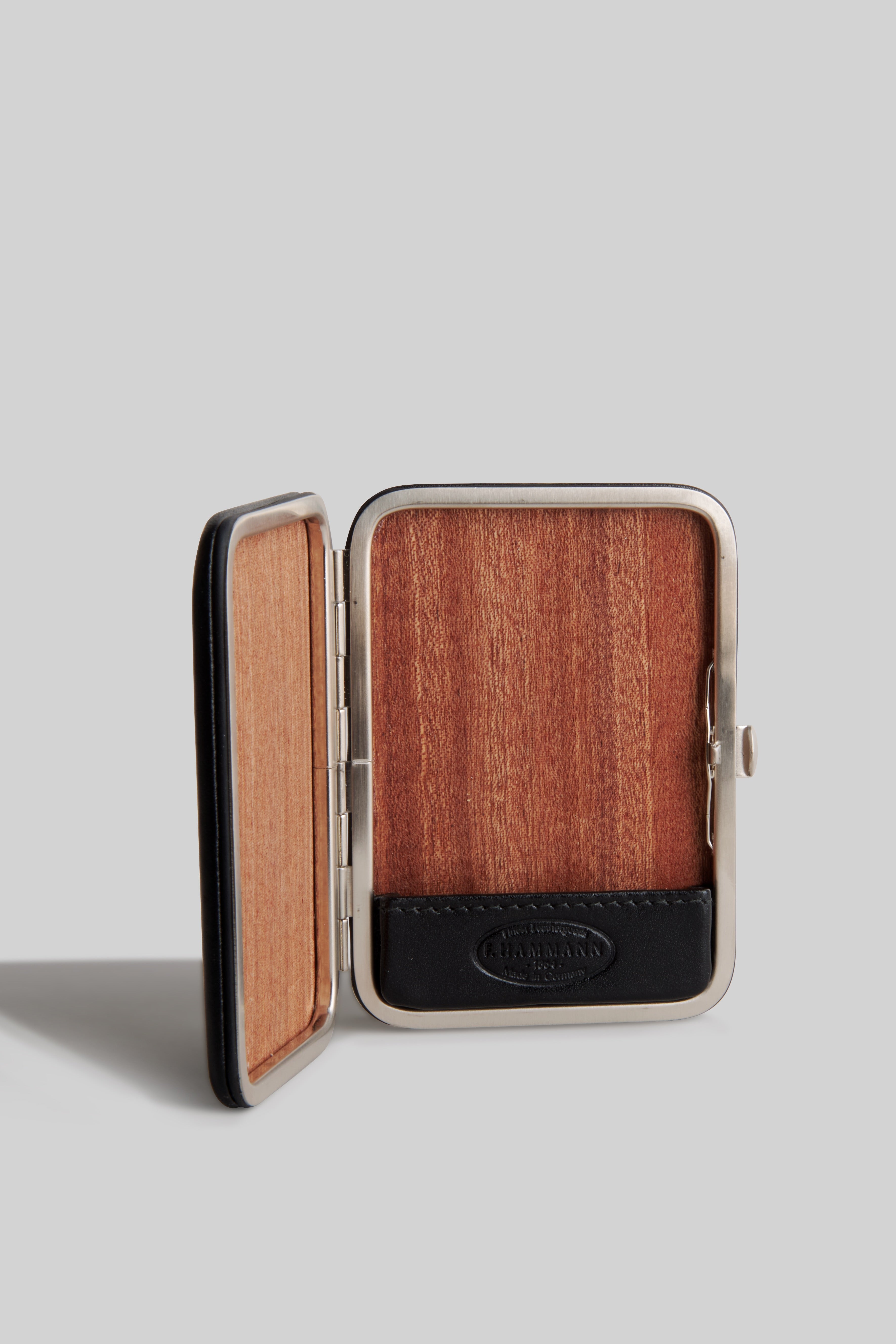 Box-Calf Leather Cigarette Case - Black