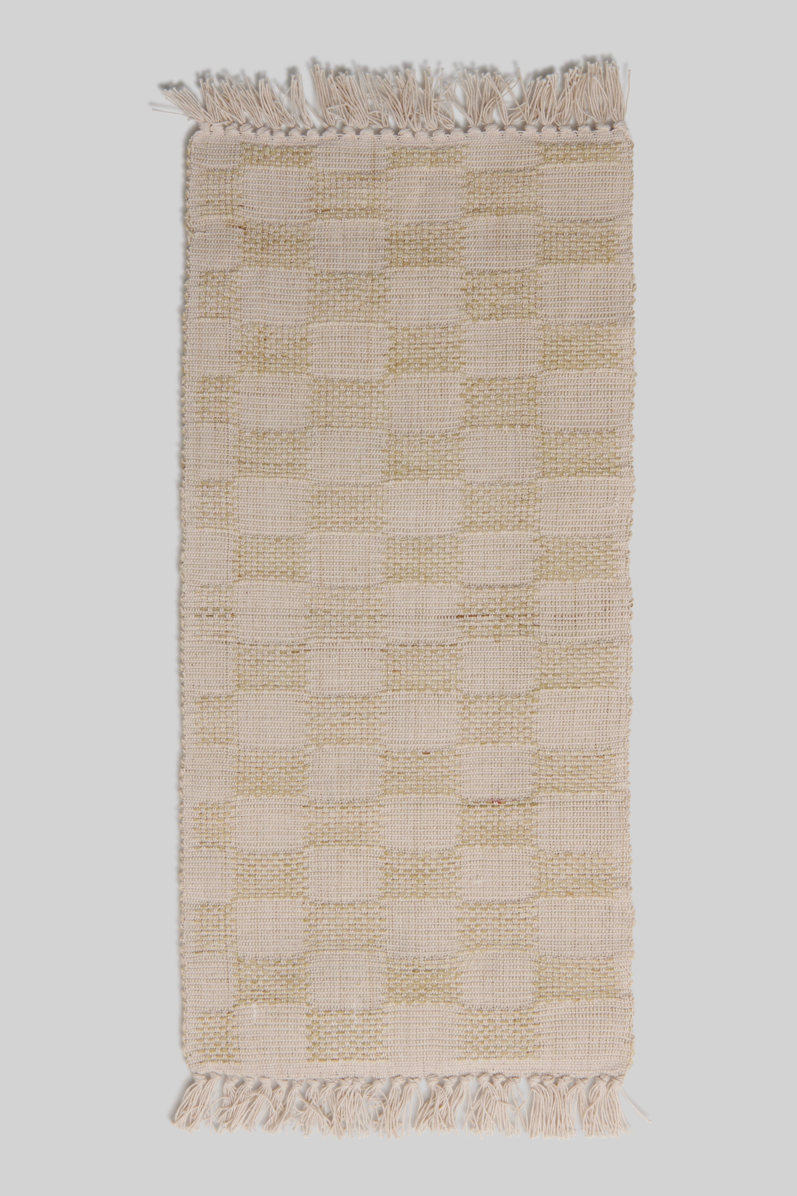 Split-Weave Tea Mat - White