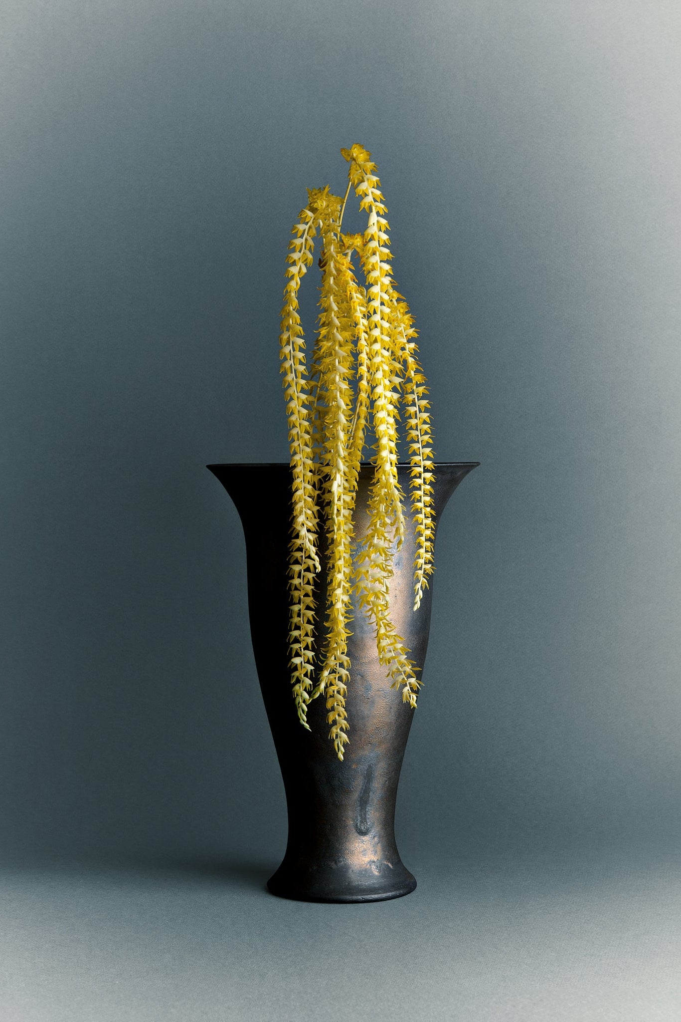 Metal Flow Ceramic Vase