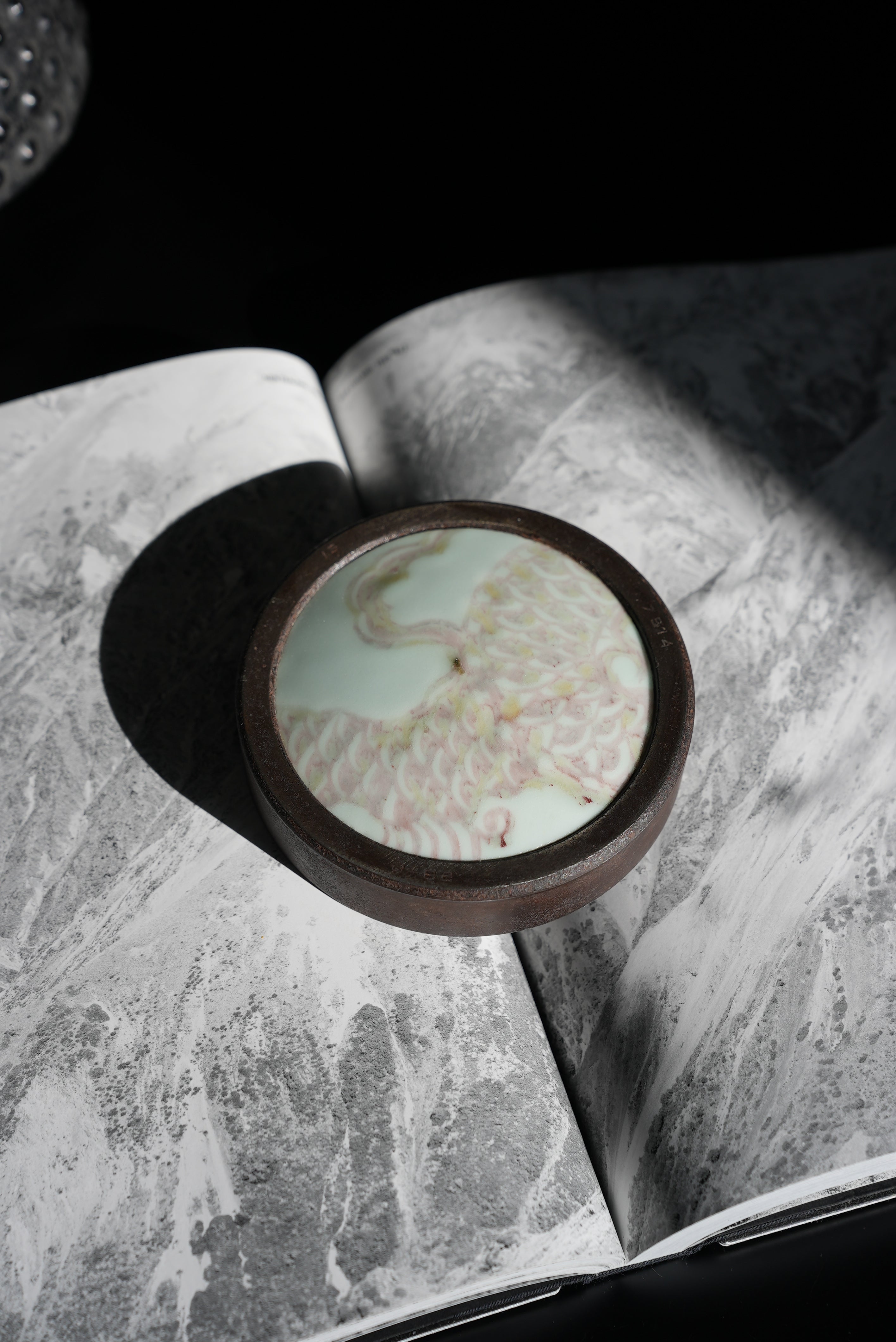 Dragon Crest Porcelain Iron Base Paperweight