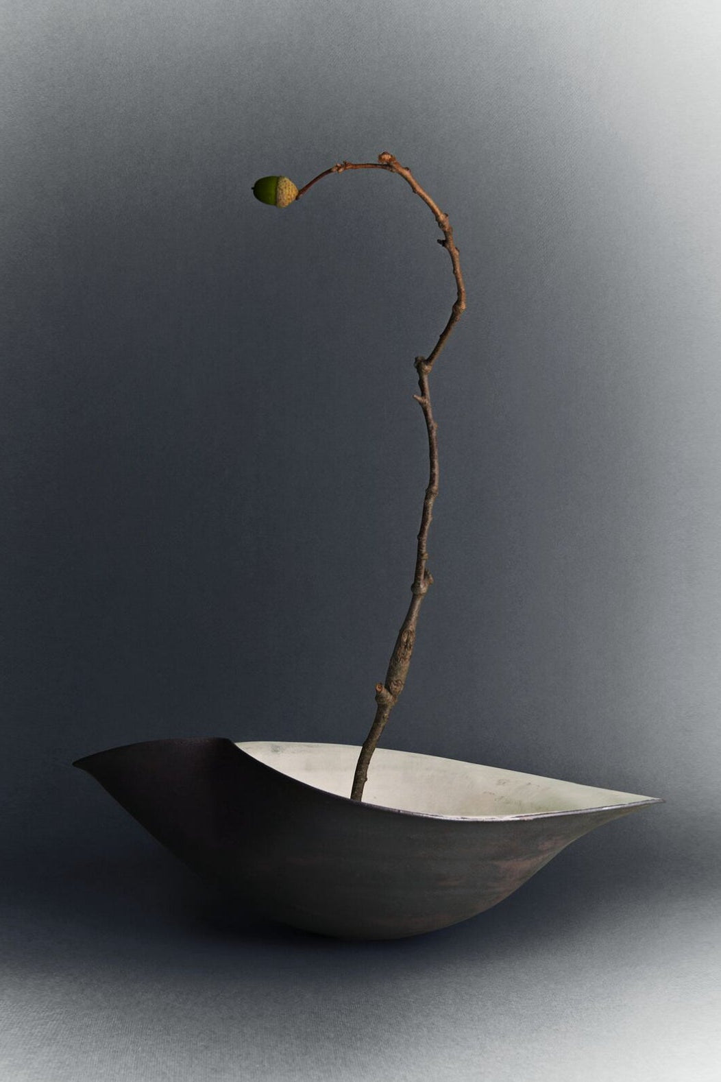 Silver Fold Ceramic Bowl