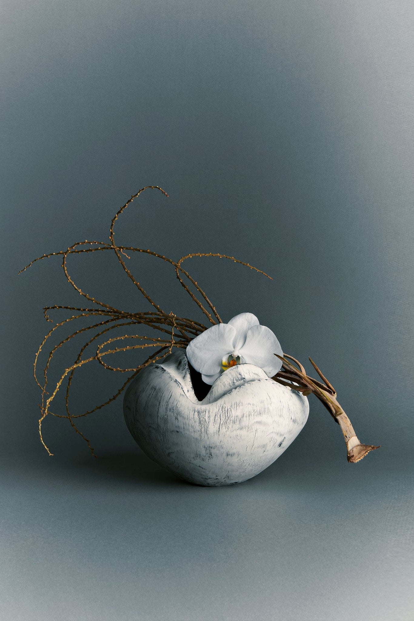 Silver Seed Ceramic Vase