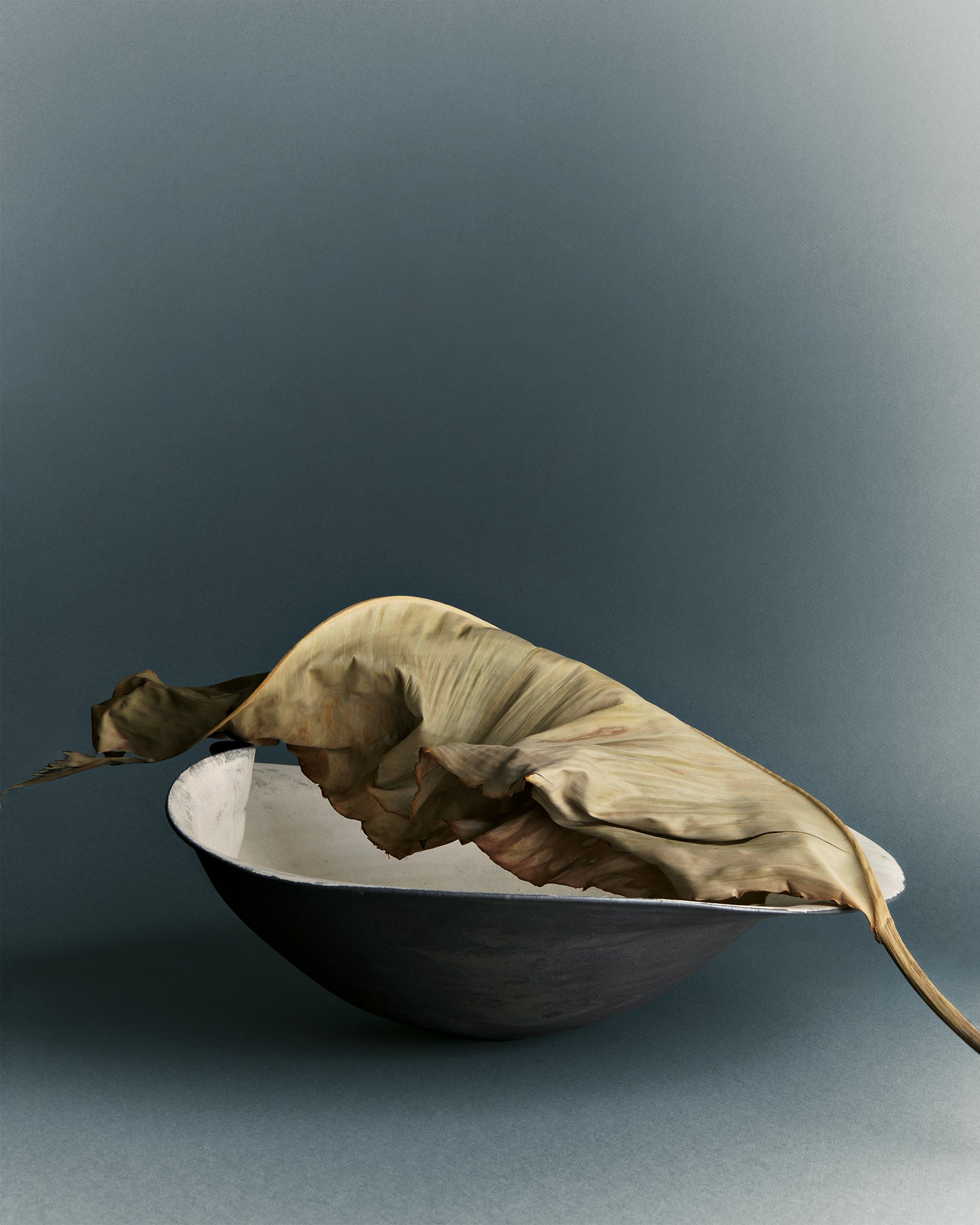Silver Fold Ceramic Bowl